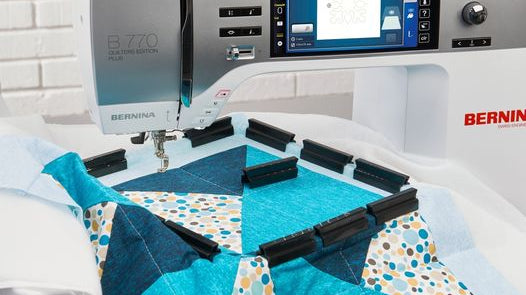 The BERNINA Medium Clamp Hoop is the ideal embroidery hoop for quilters!