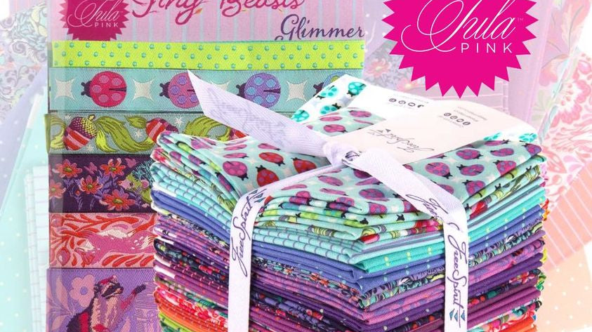 RENAISSANCE RIBBONS - TULA PINK - Tiny Beasts Glimmer Designer Pack