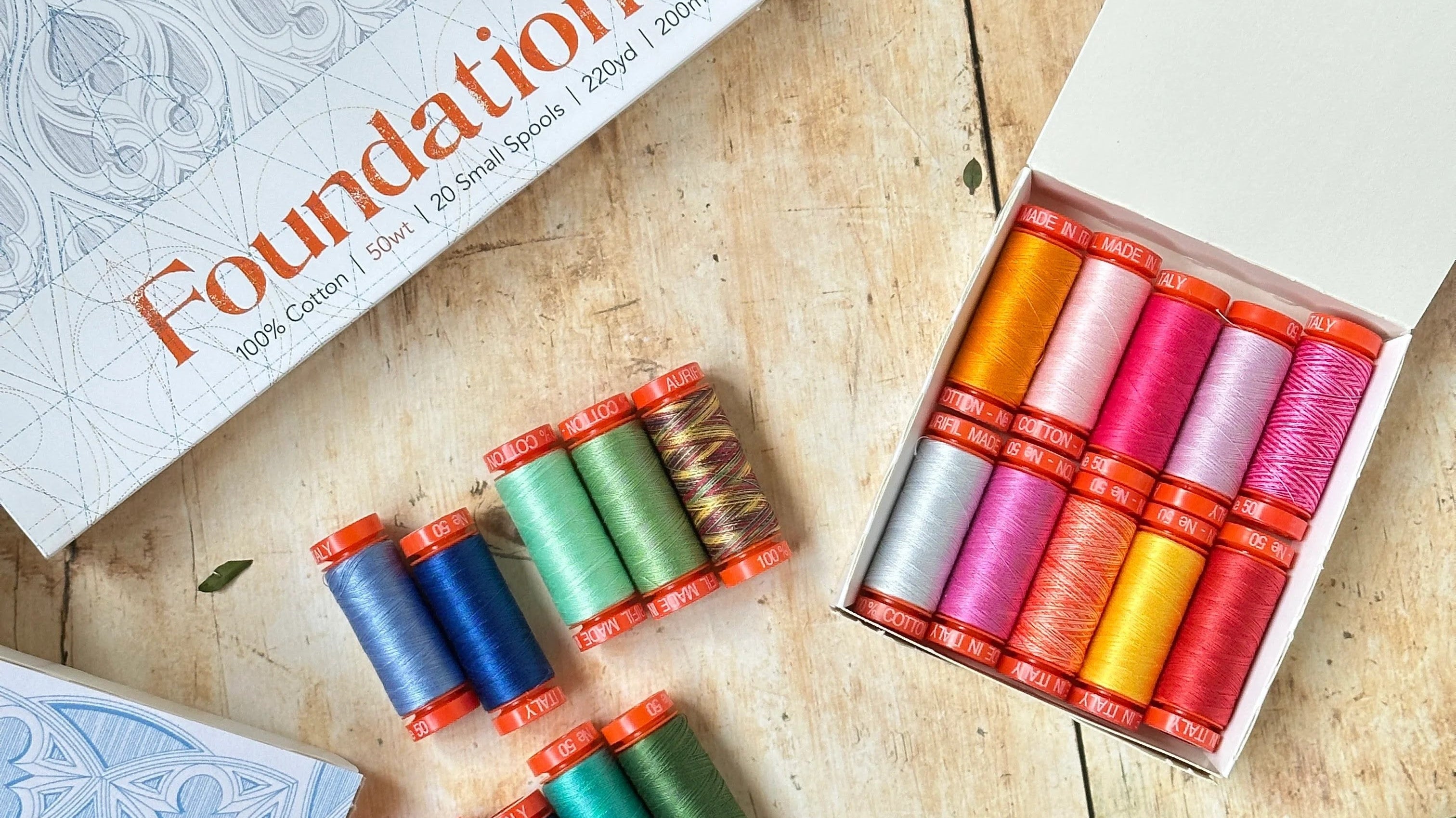 AURIFIL - Foundations 50wt Collection - 20 Small Spools