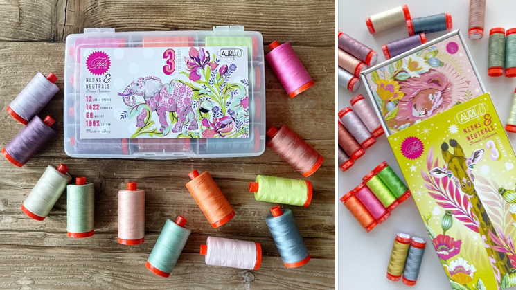 AURIFIL - Everglow & True Colors Neons + Tula’s Neons & Neutrals threads