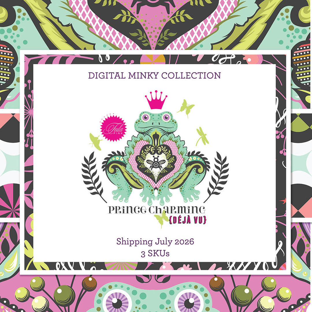 TULA PINK - Prince Charming Deja Vu Minky, SHIPPING JULY 2026