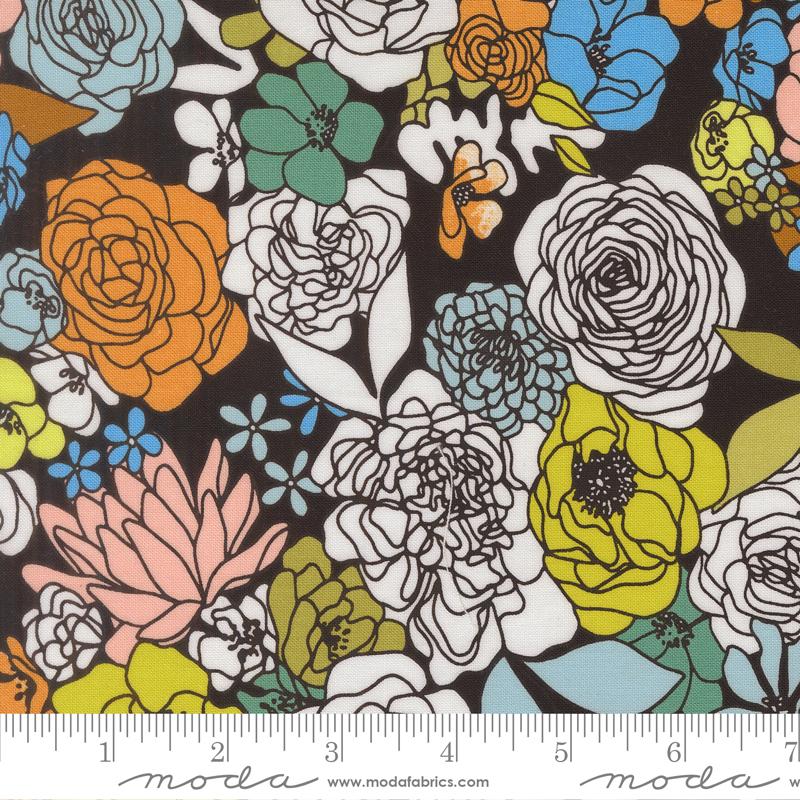 ALLI K DESIGN - True to Hue - Hidden Facet Florals, Black as Night 511560-12