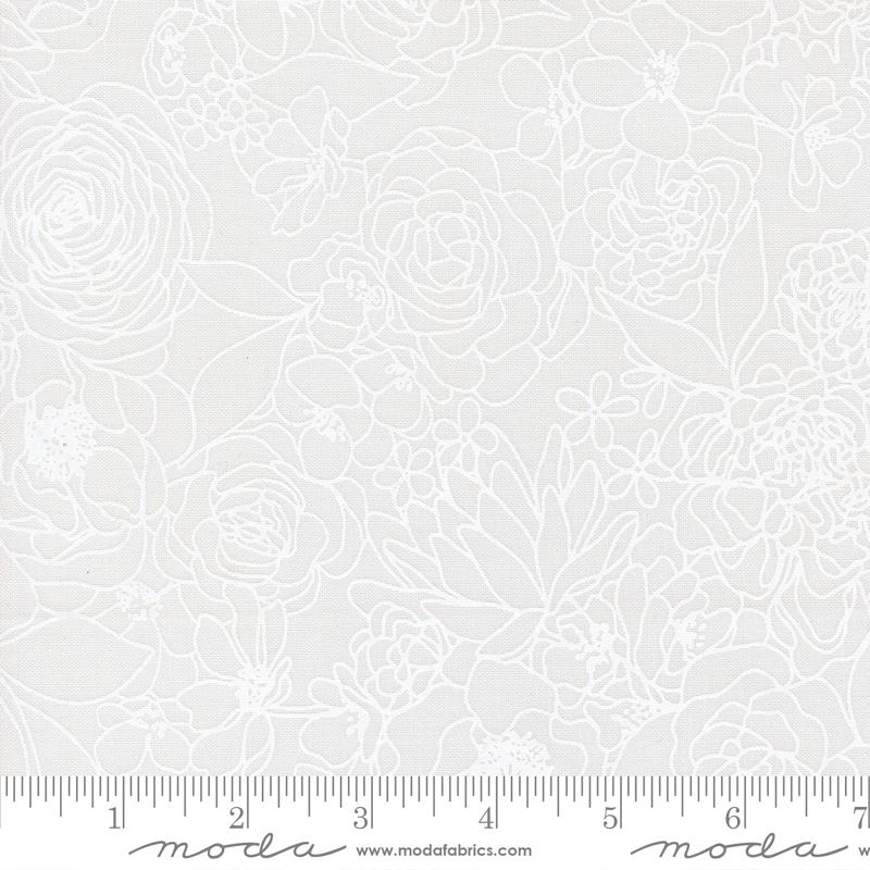 ALLI K DESIGN - True to Hue - Hidden Facet Florals, Love Dove White 511560-21