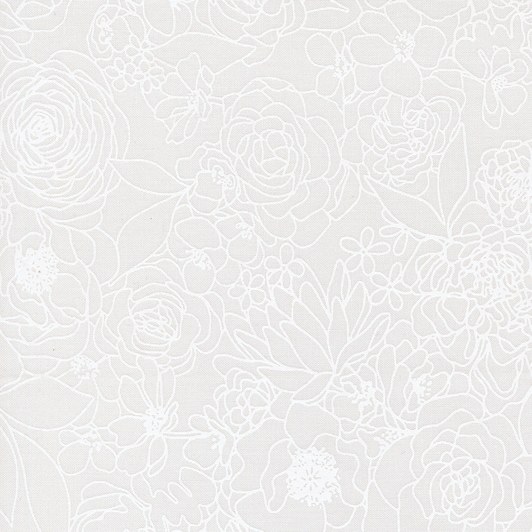 ALLI K DESIGN - True to Hue - Hidden Facet Florals, Love Dove White 511560-21
