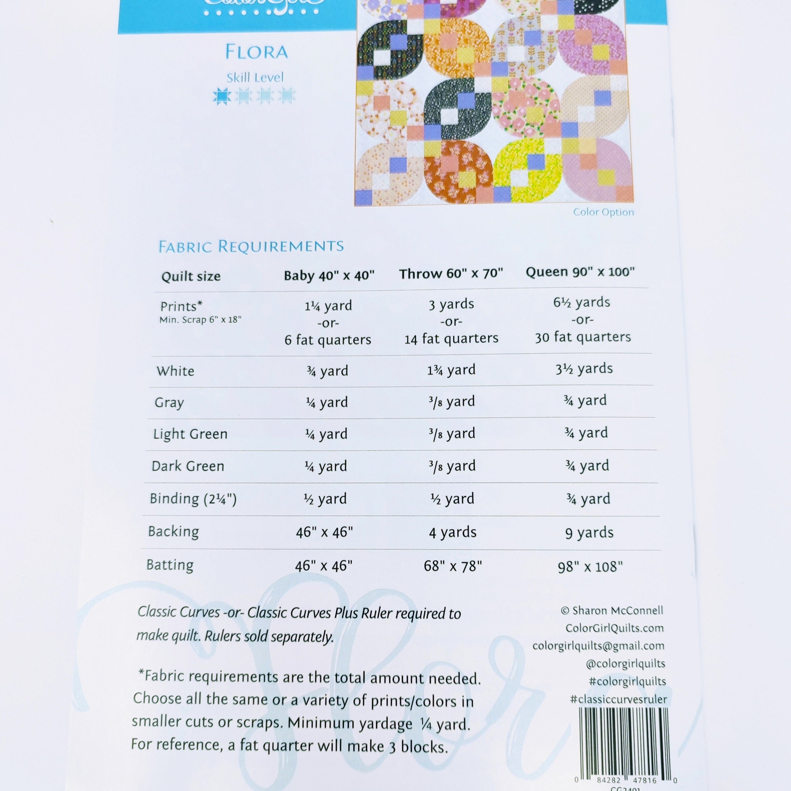 Color Girl Quilts - Flora Quilt Pattern