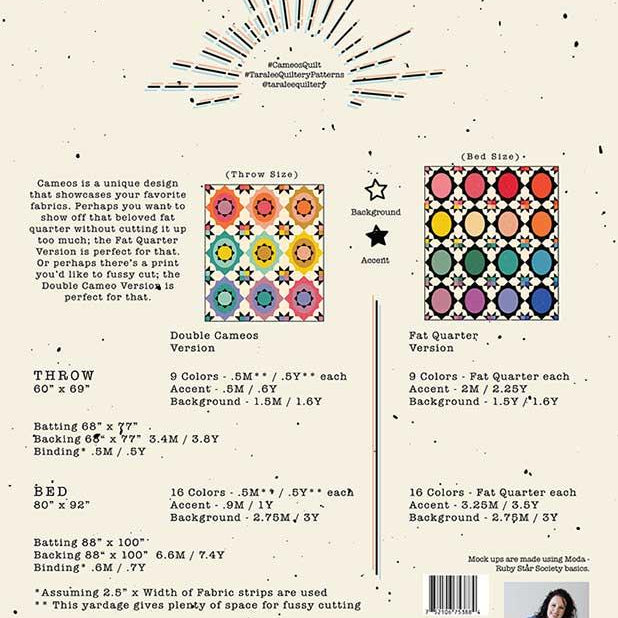 TARALEE QUILTERY - CAMEOS PATTERN