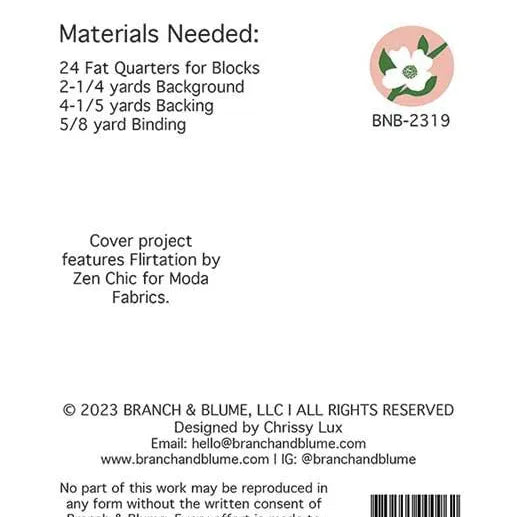 Branch & Blume - Harrelson Quilt Pattern