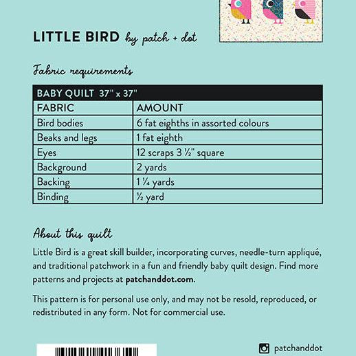 PATCH AND DOT - LITTLE BIRD PATTERN