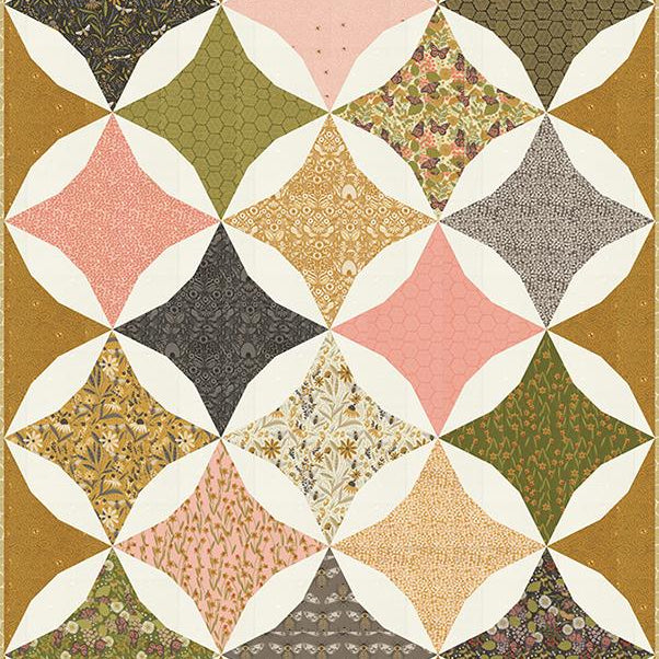 LAZY GIRL DESIGNS - Aunt June's Flower Garden Quilt Pattern P045337
