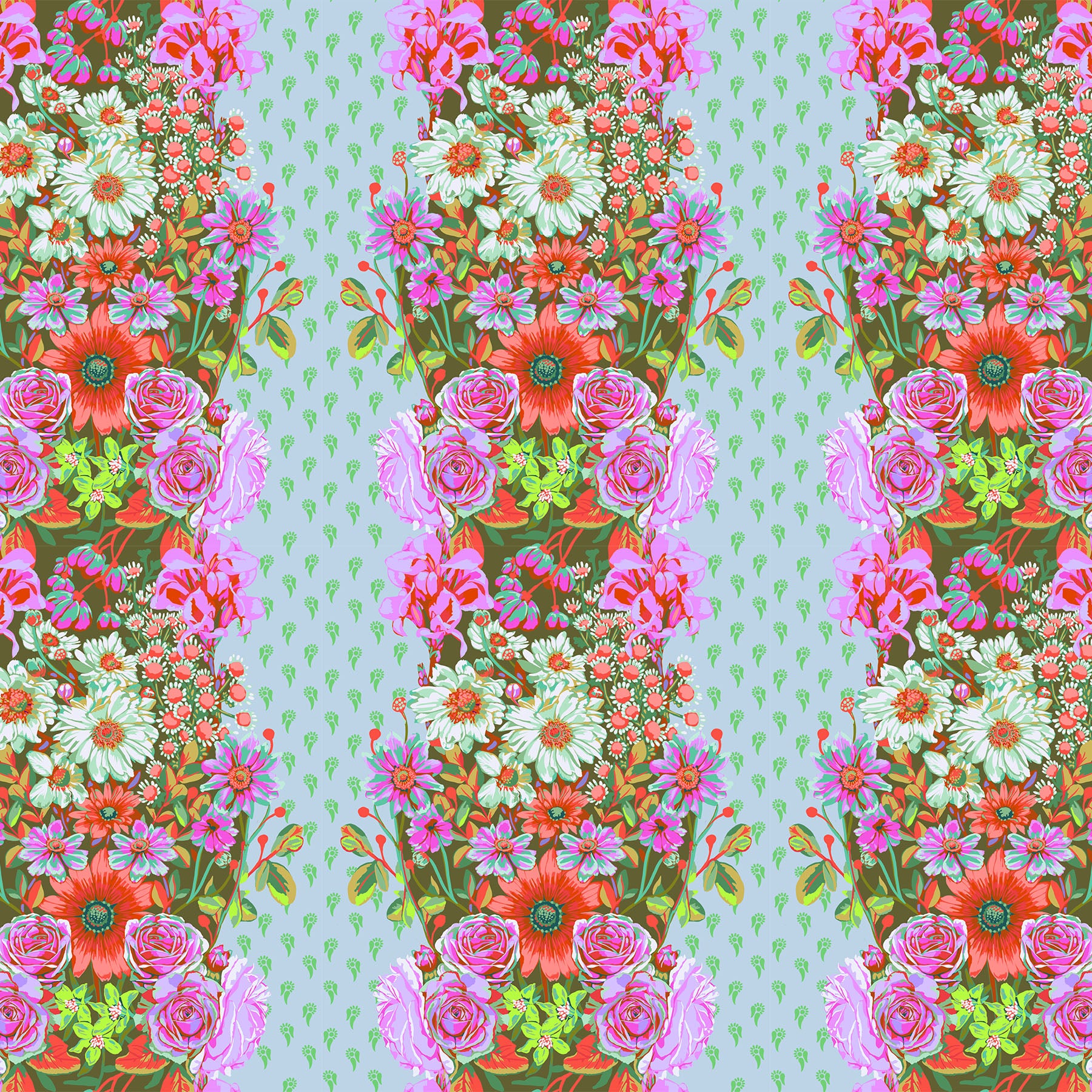 ANNA MARIA PARRY - Perennial Borders - Beata’s Garden, Seafoam AMT137-78V
