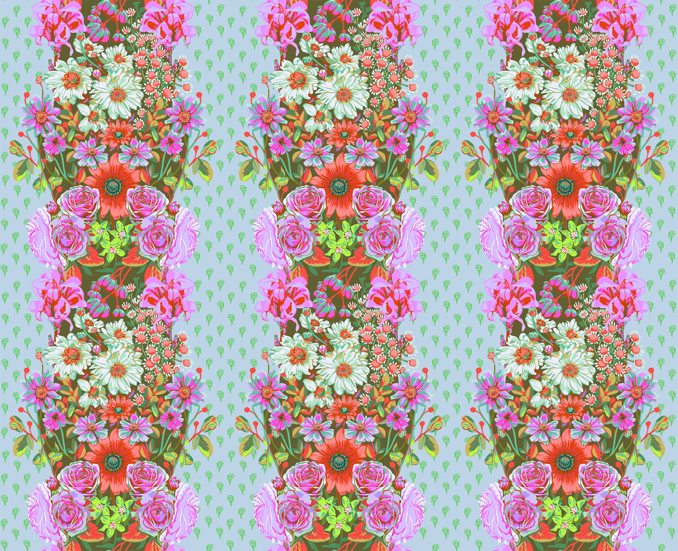 ANNA MARIA PARRY - Perennial Borders - Beata’s Garden, Seafoam AMT137-78V