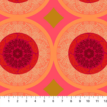 ANNA MARIA PARRY - Perennial Borders - Doily, Taffy AMT138-38C