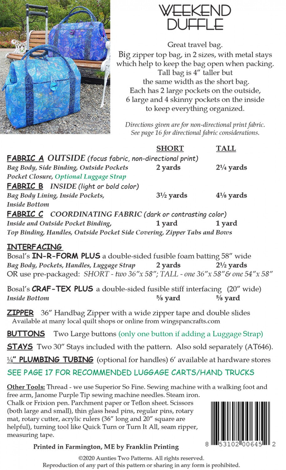 Aunties Two - Weekend Duffle