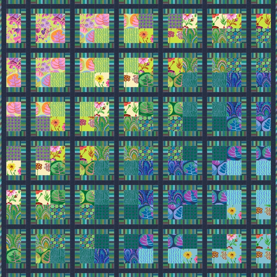 KAFFE FASSET COLLECTIVE - FEBRUARY 2025 - Bento Quilt Kit - COOL