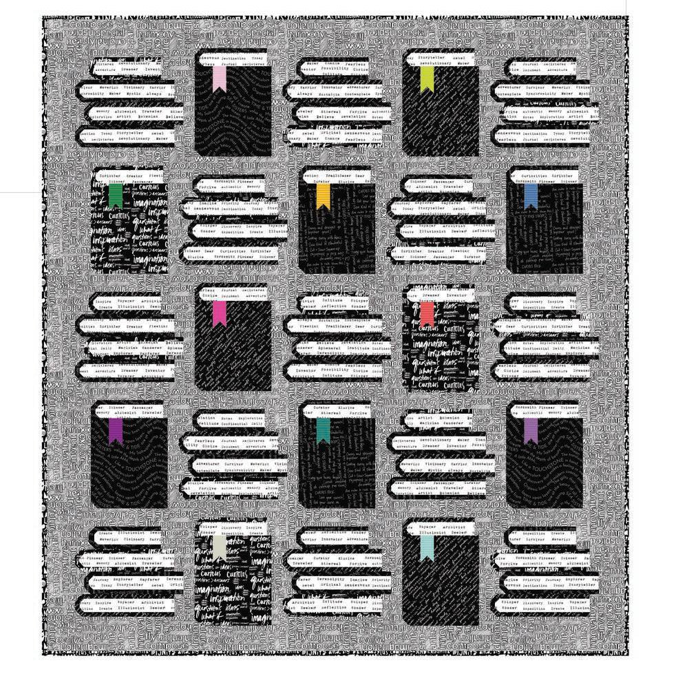 WRITING ON THE WALL - BOOK NOOK Quilt Kit