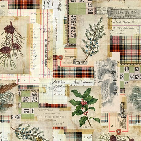 TIM HOLTZ - HOLIDAY PAST - Woodland Collage Canvas, Multi