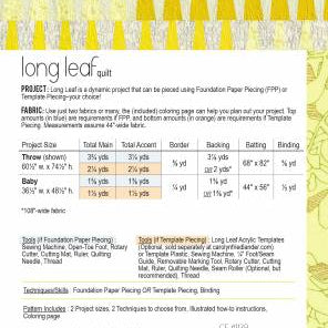 Carolyn Friedlander LLC - Long Leaf Quilt Pattern