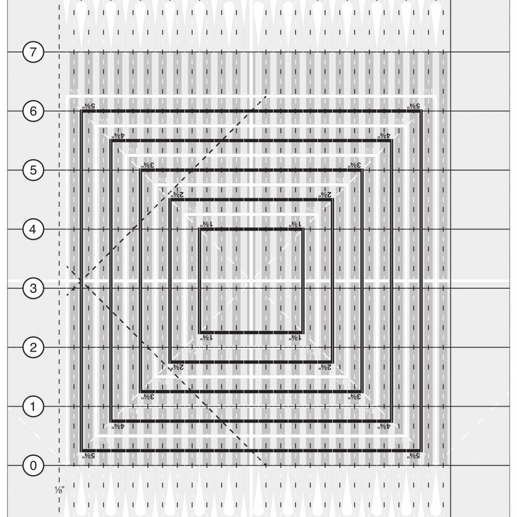 Creative Grids Stripology Quarters Mini Quilt Ruler