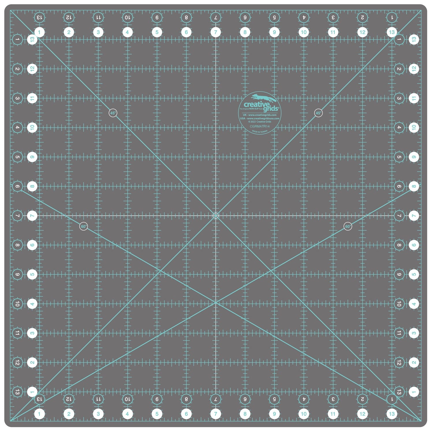 CREATIVE GRIDS SELF-Healing Rotating Rotary Cutting Mat 14in x 14in