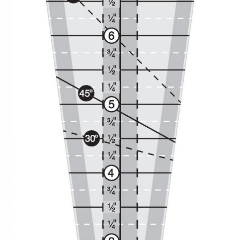 Creative Grids 15 Degree Triangle Ruler - 3in x 9.5in CGRT15