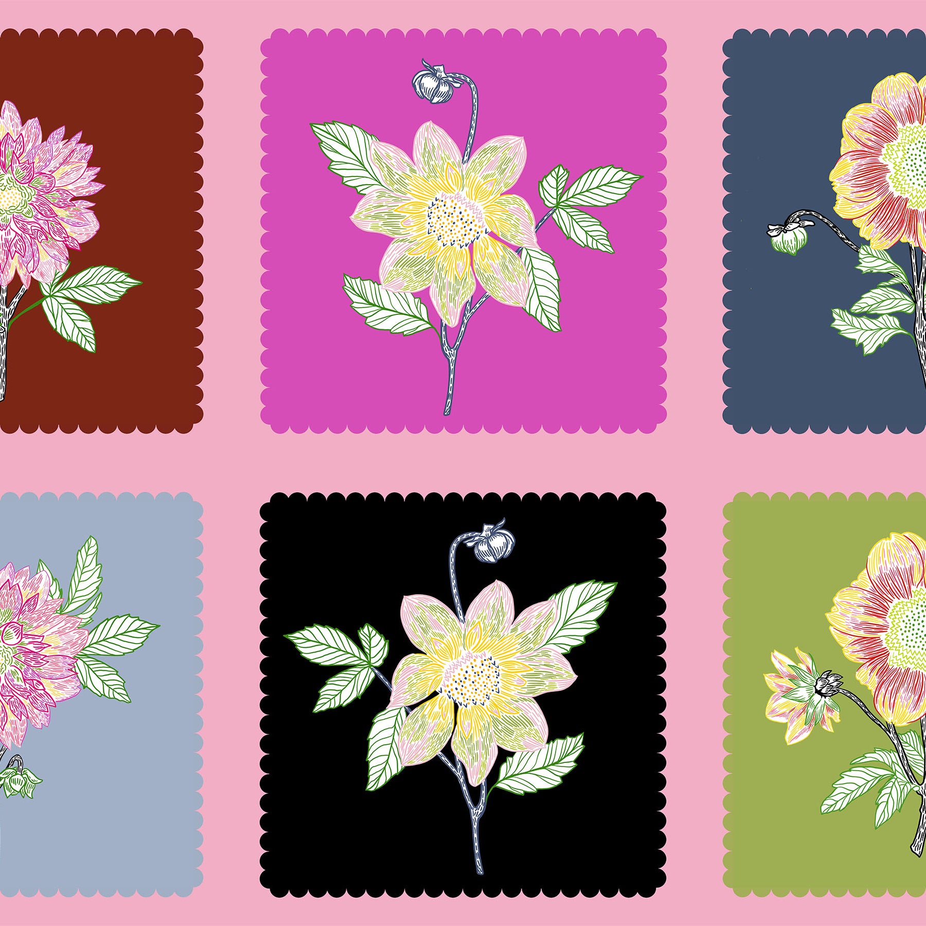 ANNA MARIA PARRY - Silhouette - Garden Panel No. 1, Multi CLAMT101-20C