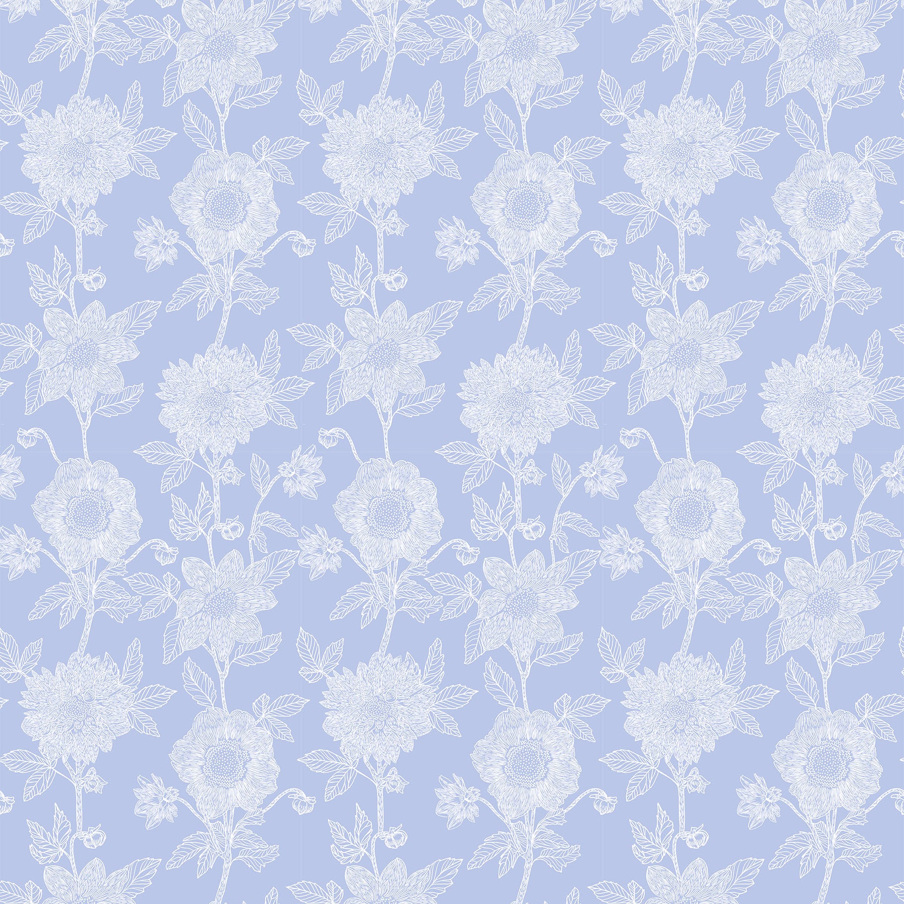 ANNA MARIA PARRY - Silhouette - Stitched Dahlia, Cornflower CLAMT104-42C