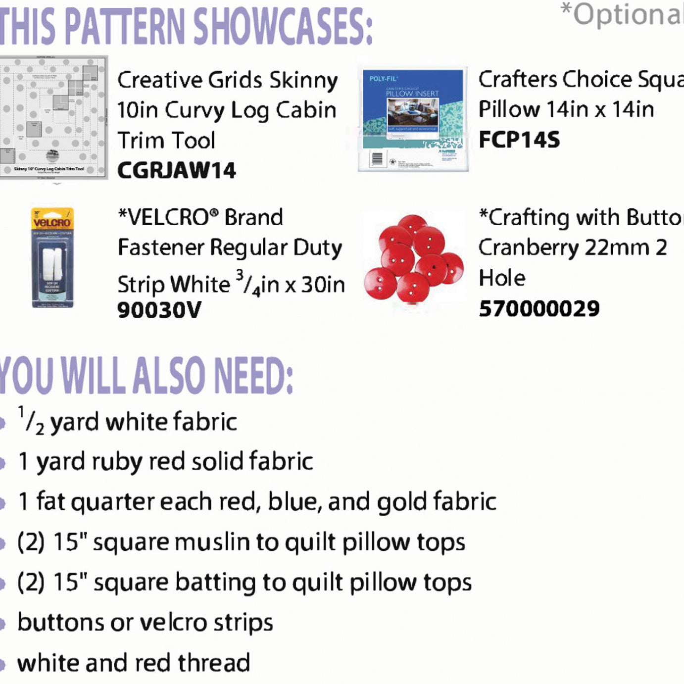 CUT LOOSE PRESS - Shadow Box Pillows Pattern