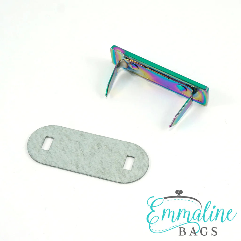 EMMALINE BAGS - Metal Bag Label "Handmade", Rainbow