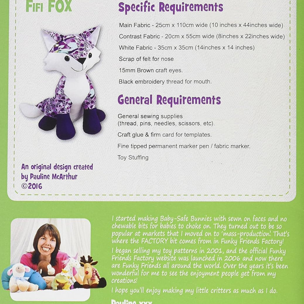 FUNKY FRIENDS FACTORY - Fifi Fox Pattern