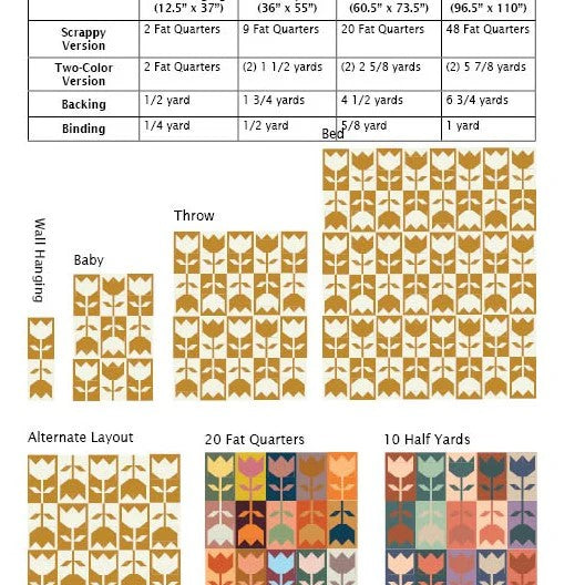 Side Lake Stitch - Flower Block Quilt Pattern SLS-106