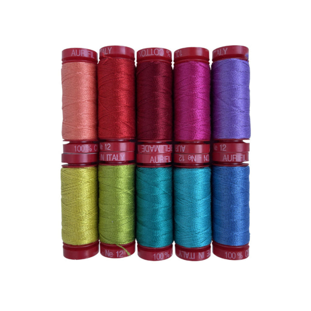 AURIFIL - Foundations Mini 12WT Collection - 10 Small Spools AC12FC10