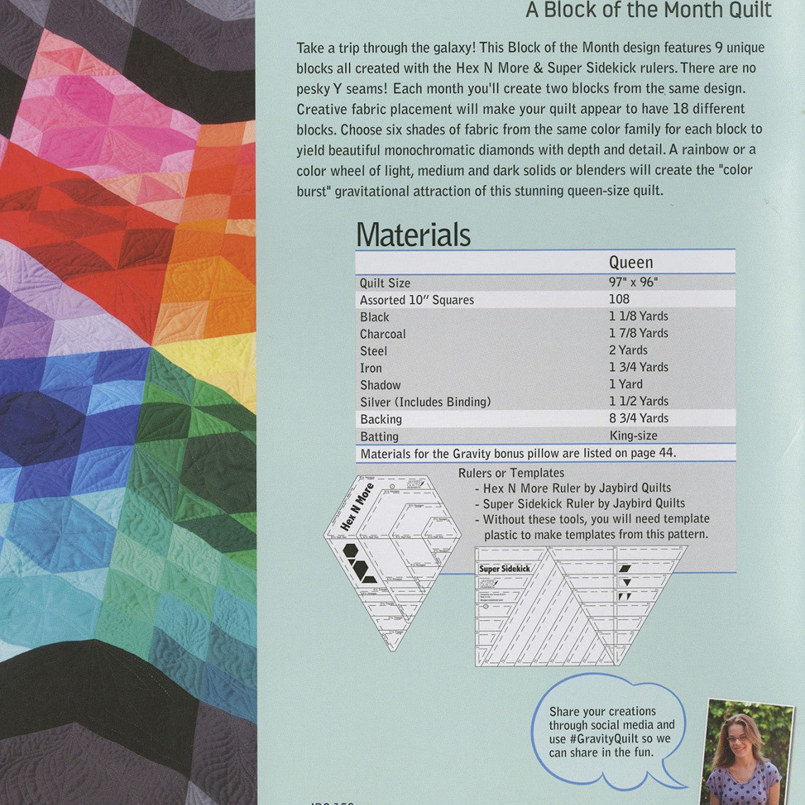 JAYBIRD QUILTS - Gravity Block of the Month