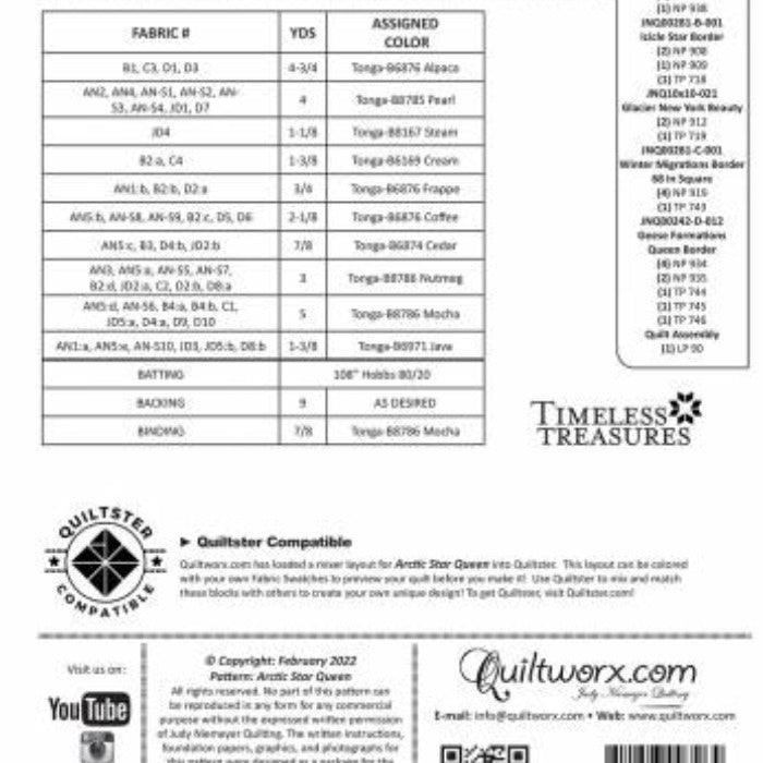 QUILTWORX.COM - Arctic Star Queen PATTERN