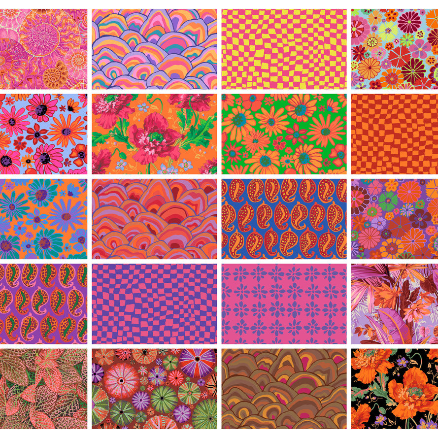 KAFFE FASSETT COLLECTIVE - AUGUST 2024 - 20pc Design Strip, Hot