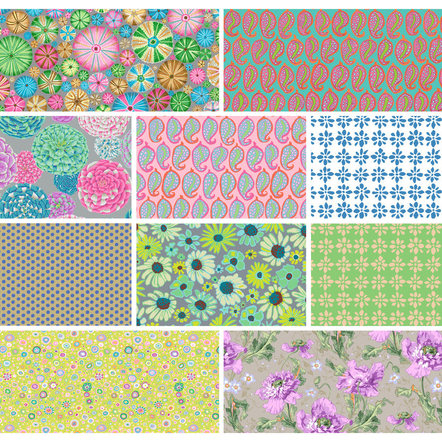KAFFE FASSETT COLLECTIVE - AUGUST 2024 - Fat Quarter Bundle, Light