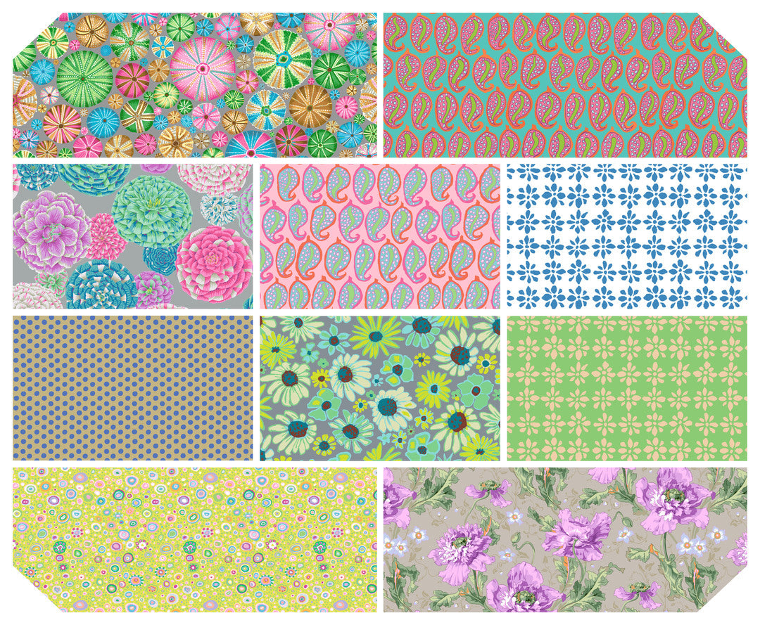 KAFFE FASSETT COLLECTIVE - AUGUST 2024 - Fat Quarter Bundle, Light