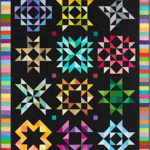 KONA SOLIDS - 2025 KONA Block of the Month - Black