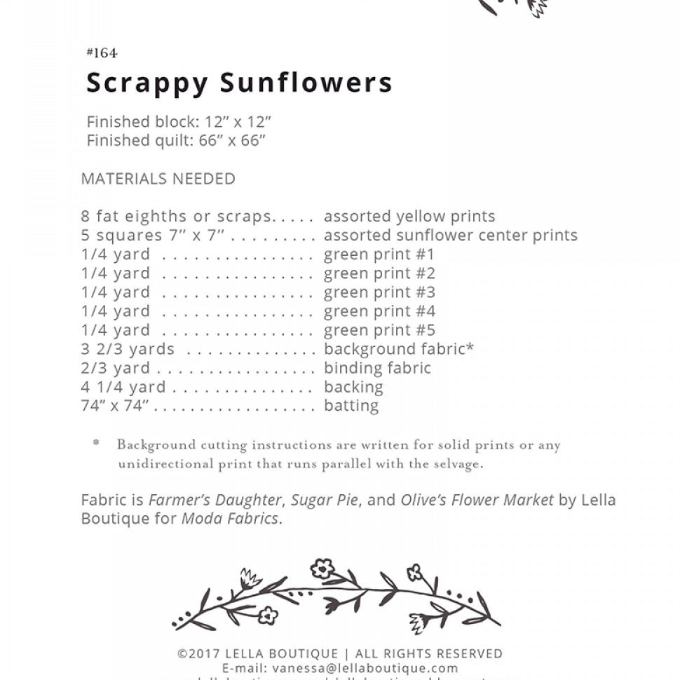 Lella Boutique - Scrappy Sunflowers