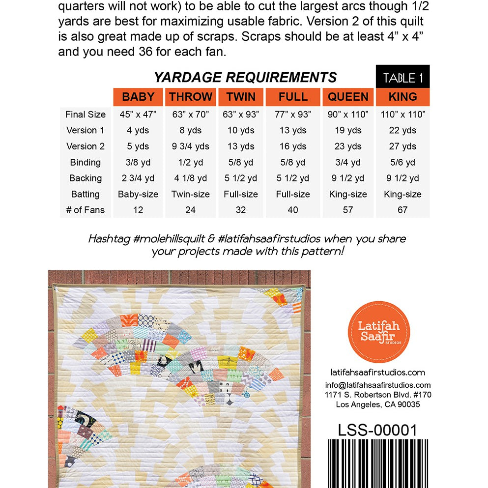 LATIFAH SAAFIR STUDIOS - Molehills Quilt pattern