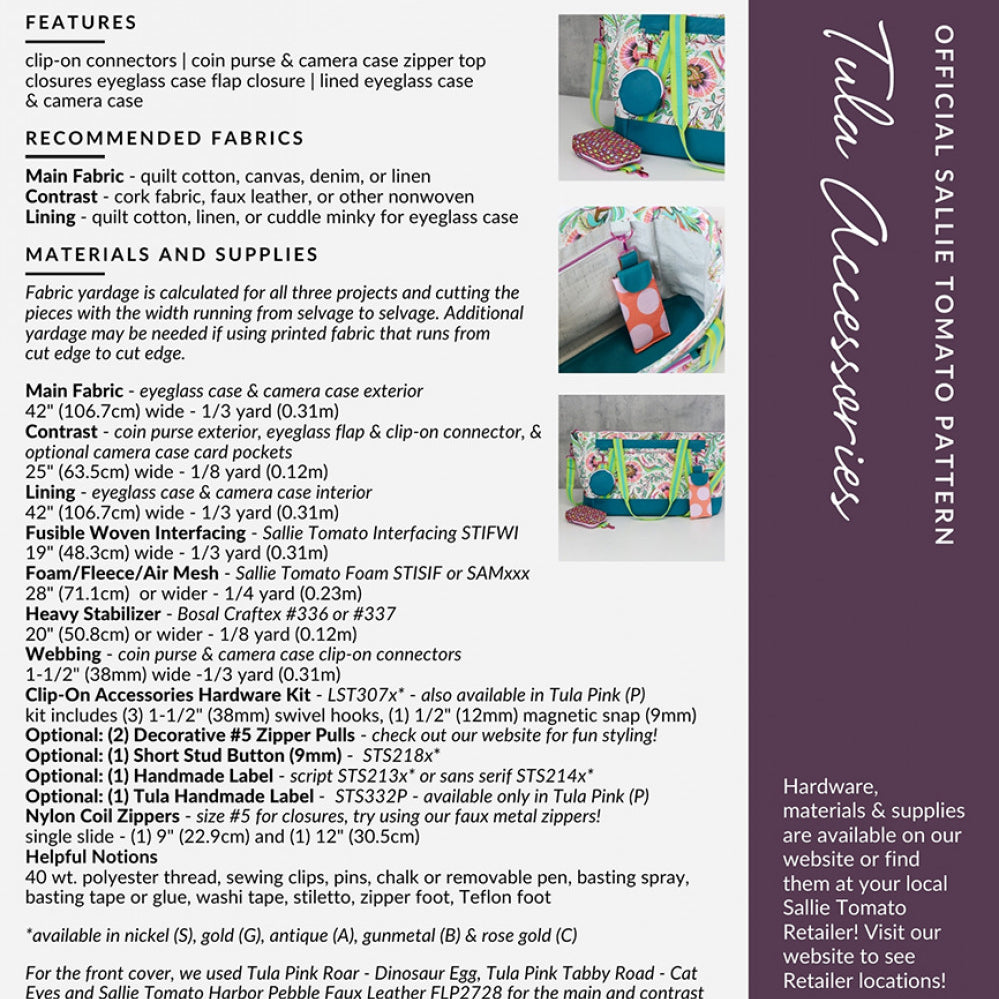 Sallie Tomato - Tula Clip-On Paper Pattern