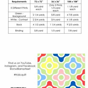 On William's Street - Frolic Quilt Pattern