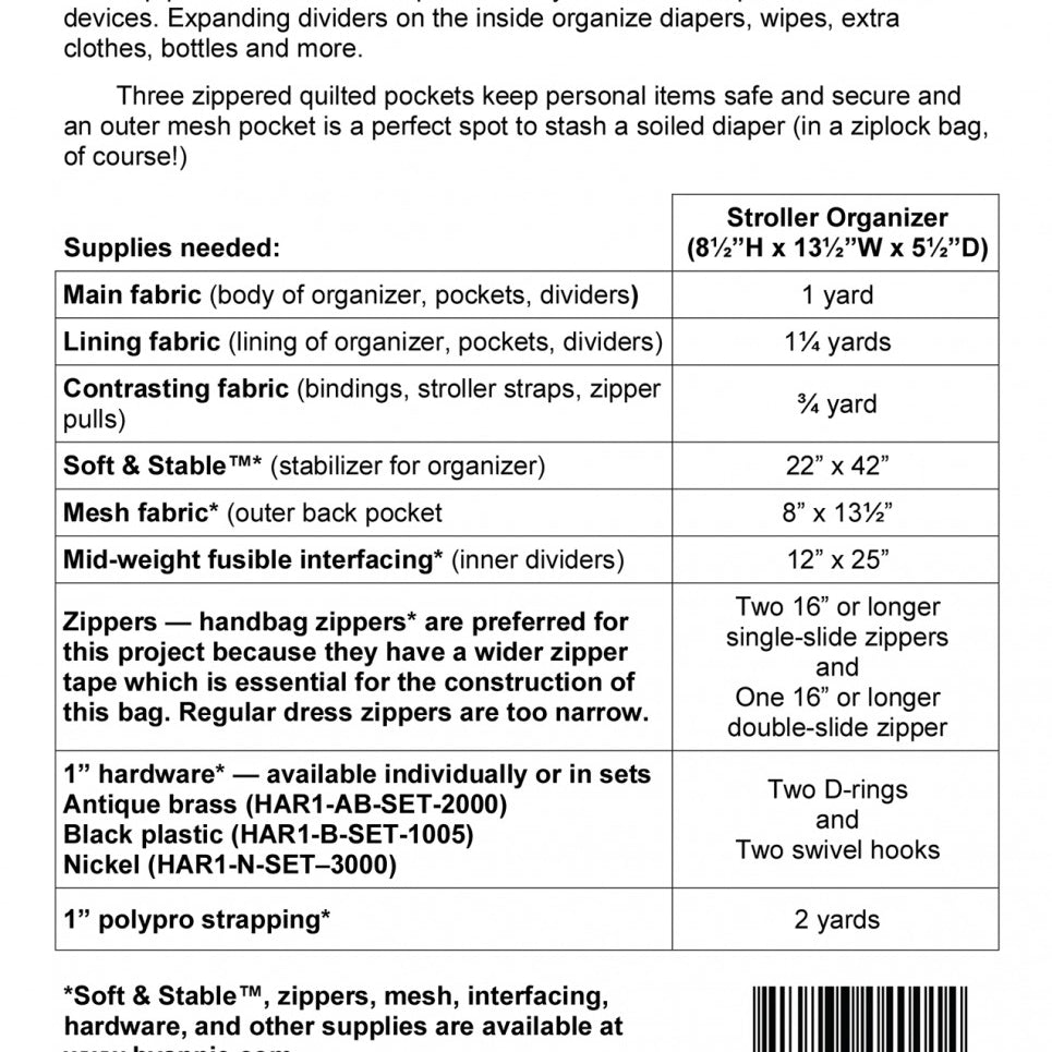 BYANNIE - Precious Cargo Stroller Organizer