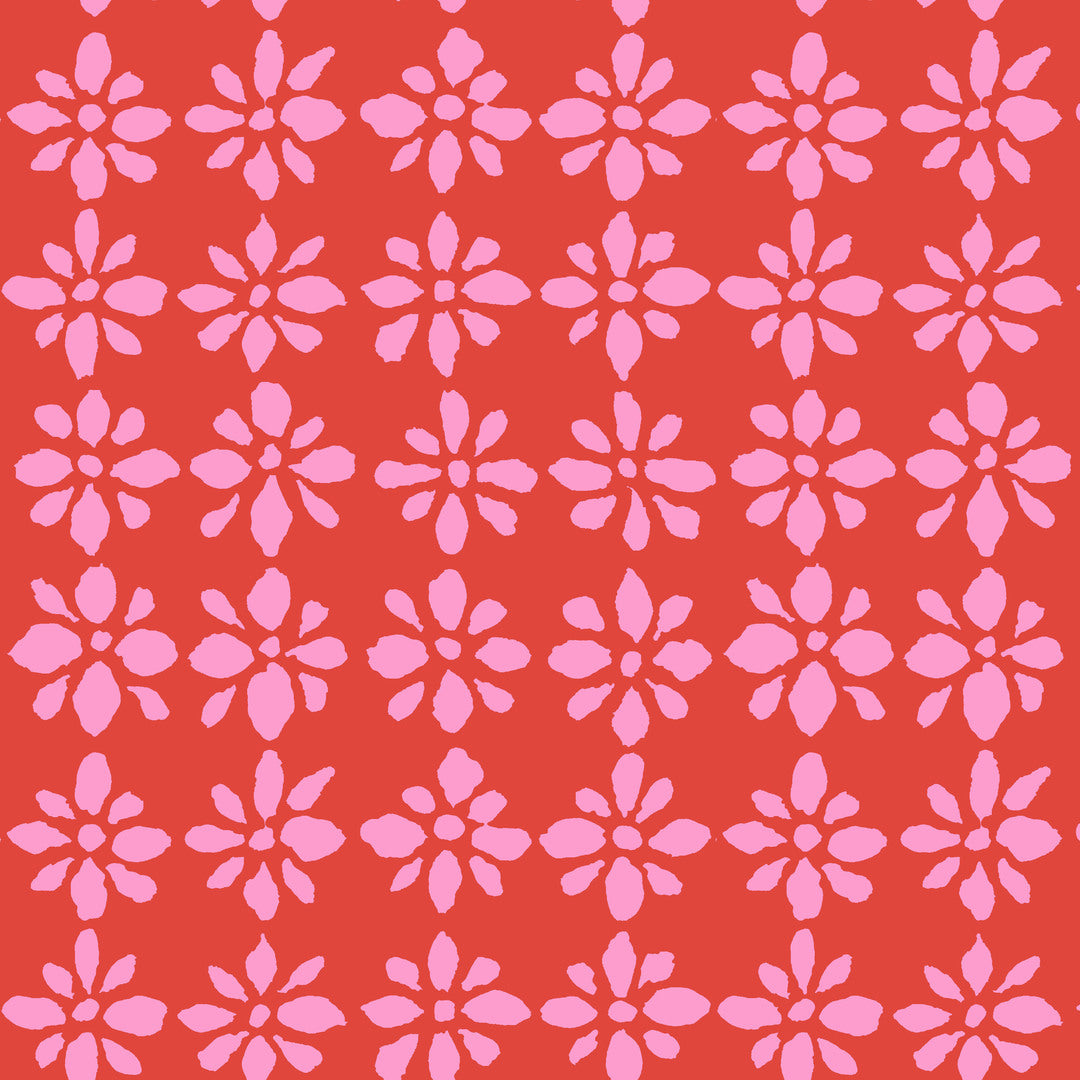 KAFFE FASSETT COLLECTIVE - AUGUST 2024 - Snow Flower, Red