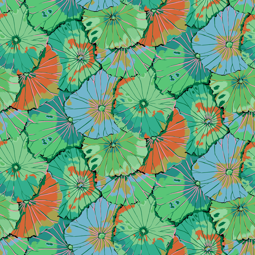 KAFFE FASSETT COLLECTIVE - AUGUST 2024 - Lotus Leaf, Emerald