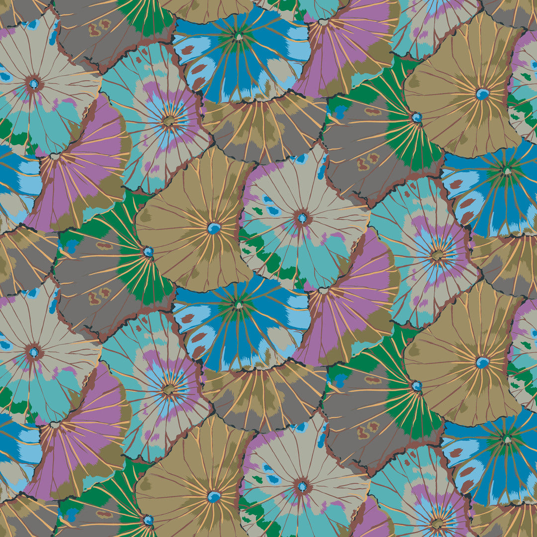 KAFFE FASSETT COLLECTIVE - AUGUST 2024 - Lotus Leaf, Grey