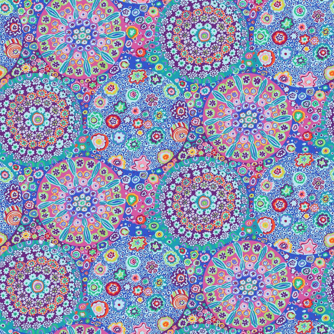 KAFFE FASSETT - KAFFE FASSET COLLECTIVE - STASH, Millefiore, Aqua PWGP092.AQUAX