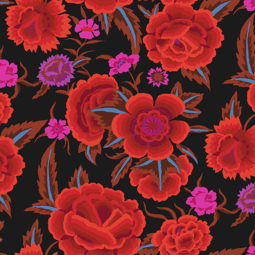 KAFFE FASSETT - KAFFE FASSETT COLLECTIVE - STASH - Embroidered Shawl, Red PWGP106.RED