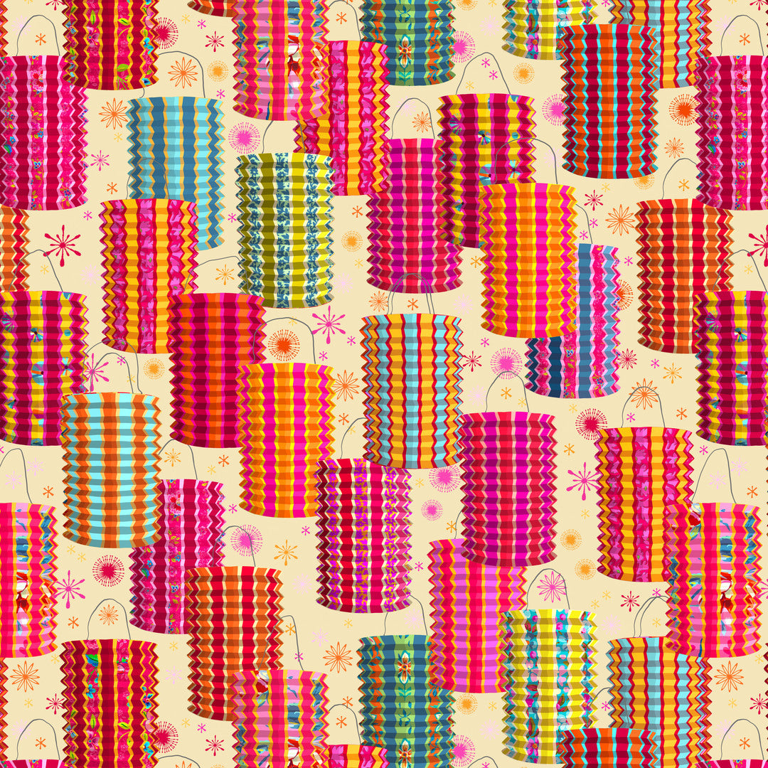 ODILE BAILLOEUL - Festival - Lanterns, Cream PWOB114.CREAM