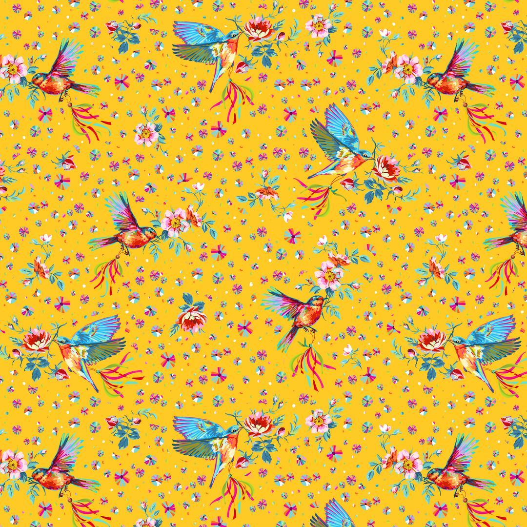 ODILE BAILLOEUL - Festival - Flight, Yellow PWOB118.YELLOW