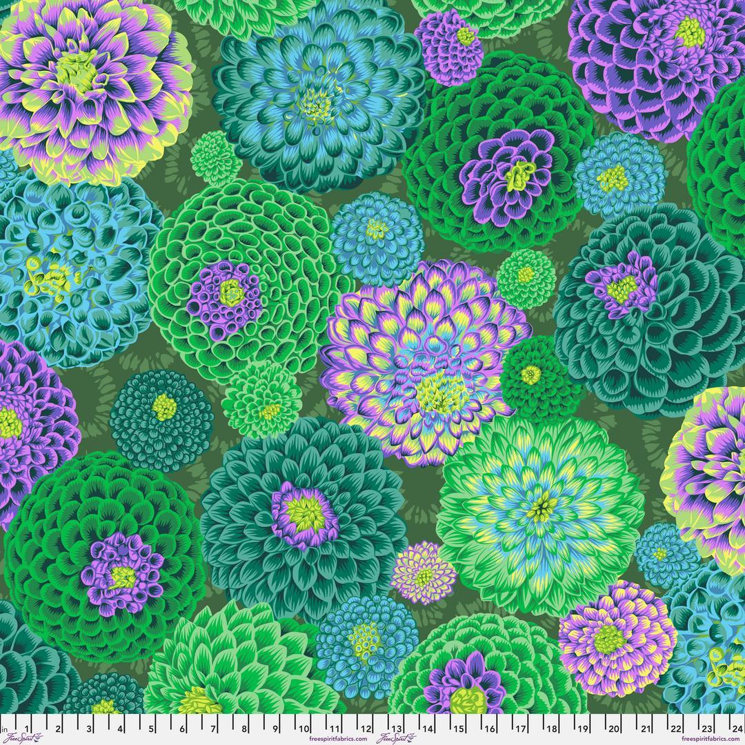 PHILIP JACOBS - KAFFE FASSETT COLLECTIVE - STASH - Flora, Green PWPJ114.GREEN